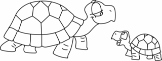Tortuga 01 - Coloreados de animales - Coloriages - 10doigts.fr