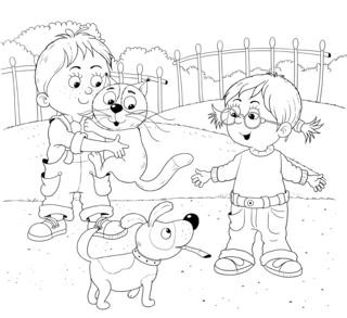 Animales-domésticos3 - Coloreados de animales - Coloriages - 10doigts.fr