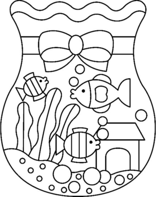 Acuario 2 - Coloreados de animales - Coloriages - 10doigts.fr