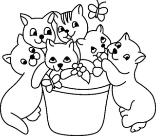 Gato 02 - Coloreados de animales - Coloriages - 10doigts.fr