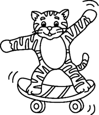 Chat 15 - Coloreados de animales - Coloriages - 10doigts.fr