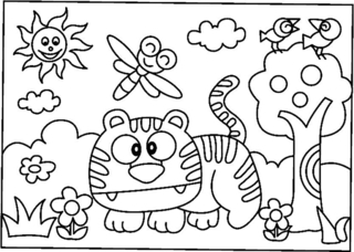 Gato 19 - Coloreados de animales - Coloriages - 10doigts.fr