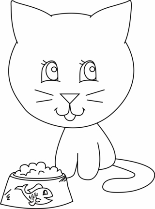 Gato 32 - Coloreados de animales - Coloriages - 10doigts.fr