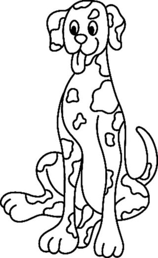 Perro 08 - Coloreados de animales - Coloriages - 10doigts.fr