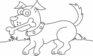 Perro 12 - Coloreados de animales - Coloriages - 10doigts.fr