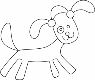 Perro 34 - Coloreados de animales - Coloriages - 10doigts.fr