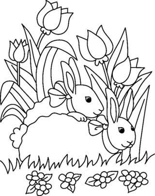 Conejo n12 - Coloreados de animales - Coloriages - 10doigts.fr