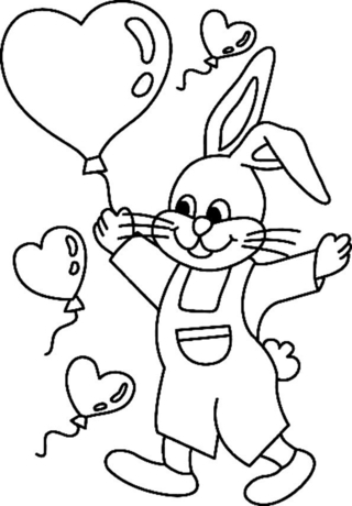 Conejo n13 - Coloreados de animales - Coloriages - 10doigts.fr