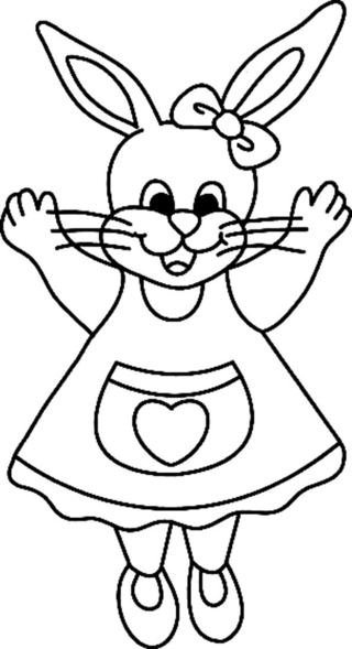 Conejo n14 - Coloreados de animales - Coloriages - 10doigts.fr