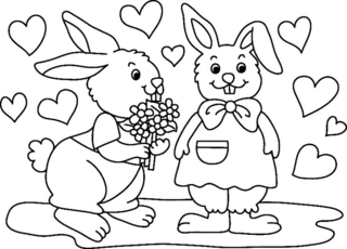 Conejo n18 - Coloreados de animales - Coloriages - 10doigts.fr