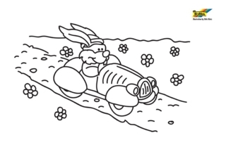 Conejo n52 - Coloreados de animales - Coloriages - 10doigts.fr