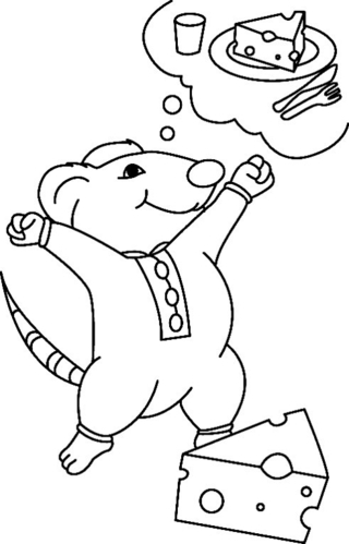 Rata 01 - Coloreados de animales - Coloriages - 10doigts.fr