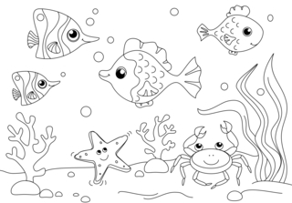 Animales marinos11 - Coloreados de animales - Coloriages - 10doigts.fr