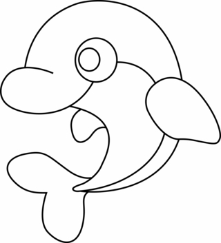 Delfín 01 - Coloreados de animales - Coloriages - 10doigts.fr