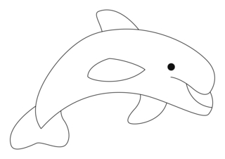 Delfín 06 - Coloreados de animales - Coloriages - 10doigts.fr