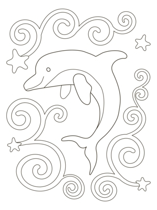 Delfín 07 - Coloreados de animales - Coloriages - 10doigts.fr