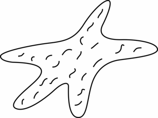 Estrella de mar 01 - Coloreados de animales - Coloriages - 10doigts.fr