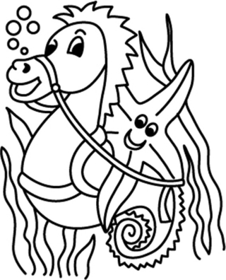 Hipocampo 03 - Coloreados de animales - Coloriages - 10doigts.fr