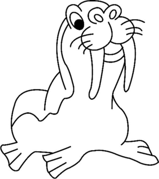 Morse 01 - Coloreados de animales - Coloriages - 10doigts.fr
