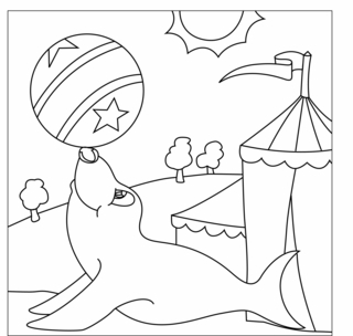 Foca 01 - Coloreados de animales - Coloriages - 10doigts.fr