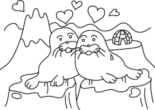 Foca 02 - Coloreados de animales - Coloriages - 10doigts.fr