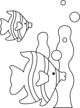Pez 02 - Coloreados de animales - Coloriages - 10doigts.fr