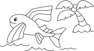 Pez 06 - Coloreados de animales - Coloriages - 10doigts.fr