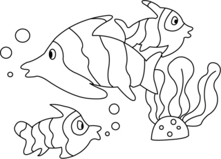 Pez 08 - Coloreados de animales - Coloriages - 10doigts.fr