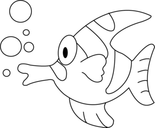 Pez 11 - Coloreados de animales - Coloriages - 10doigts.fr