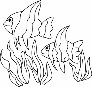 Pez 12 - Coloreados de animales - Coloriages - 10doigts.fr