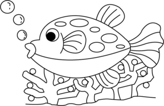 Pez 23 - Coloreados de animales - Coloriages - 10doigts.fr