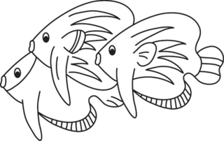 Pez 25 - Coloreados de animales - Coloriages - 10doigts.fr