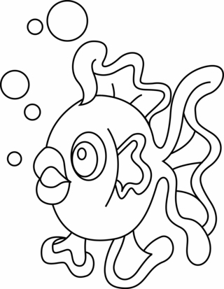 Pez 27 - Coloreados de animales - Coloriages - 10doigts.fr
