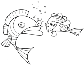 Pez 33 - Coloreados de animales - Coloriages - 10doigts.fr