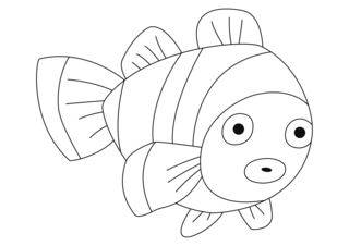 Pez 35 - Coloreados de animales - Coloriages - 10doigts.fr