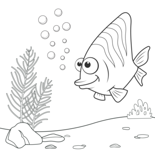 Pez 36 - Coloreados de animales - Coloriages - 10doigts.fr