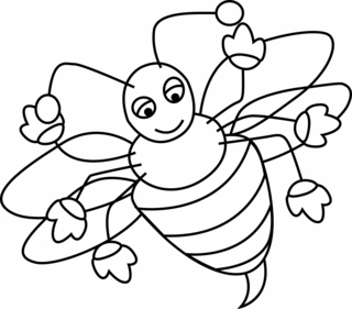 Abeja 08 - Coloreados de animales - Coloriages - 10doigts.fr
