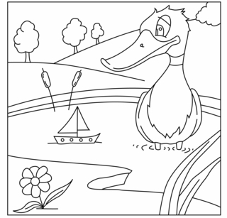 Pato 27 - Coloreados de animales - Coloriages - 10doigts.fr