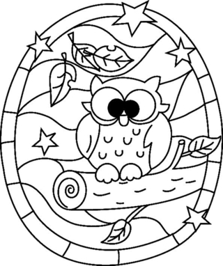 Búho 01 - Coloreados de animales - Coloriages - 10doigts.fr