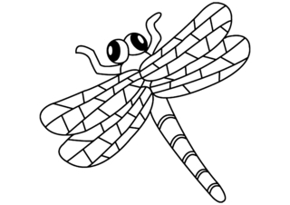 Libélula 02 - Coloreados de animales - Coloriages - 10doigts.fr
