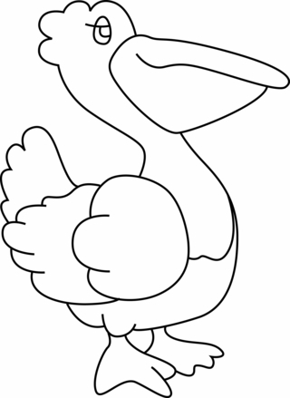 Pelícano 01 - Coloreados de animales - Coloriages - 10doigts.fr