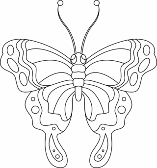 Mariposa 02 - Coloreados de animales - Coloriages - 10doigts.fr