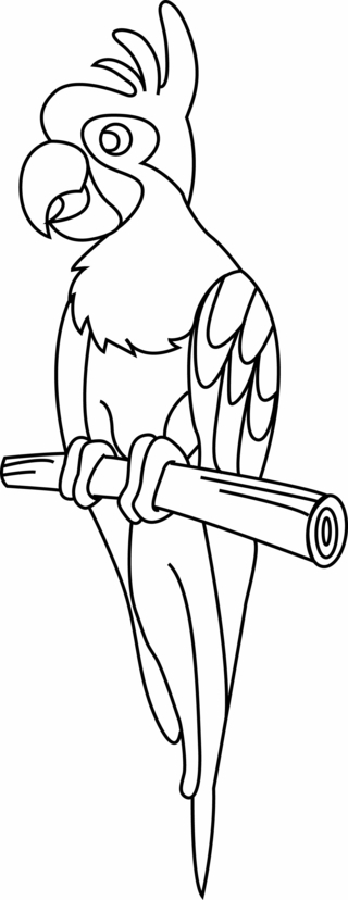 Loro 01 - Coloreados de animales - Coloriages - 10doigts.fr