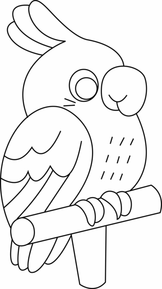 Periquito 01 - Coloreados de animales - Coloriages - 10doigts.fr