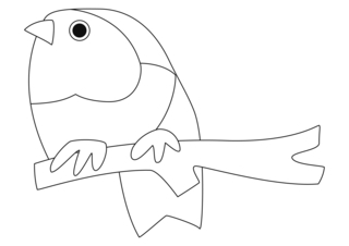 Petirrojo 01 - Coloreados de animales - Coloriages - 10doigts.fr