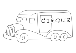 Camión 01 - Coloreables de circo - Coloreables - 10doigts.com