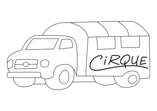 Camión 02 - Coloreables de circo - Coloreables - 10doigts.com
