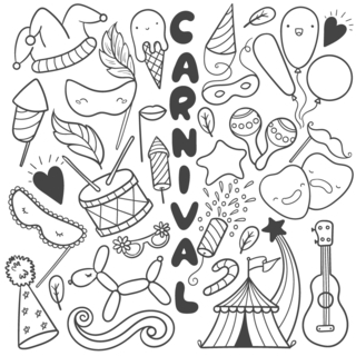 Carnaval 15 - Coloreables de circo - Coloreables - 10doigts.com