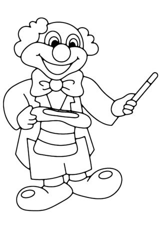 Payaso 03 - Coloreables de circo - Coloreables - 10doigts.com