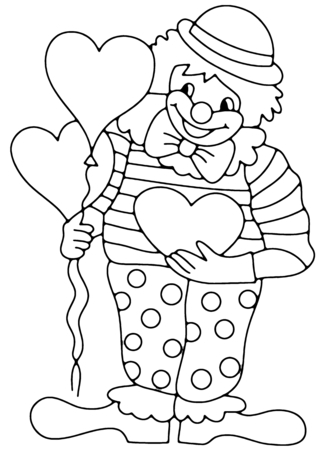 Payaso 04 - Coloreables de circo - Coloreables - 10doigts.com